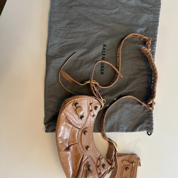 Balenciaga Handbags - Balenciaga Extra Small Le Cagole Lambskin Shoulder Bag